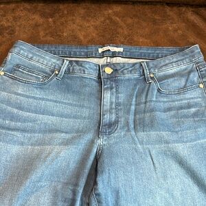 Capri length cut off jeans